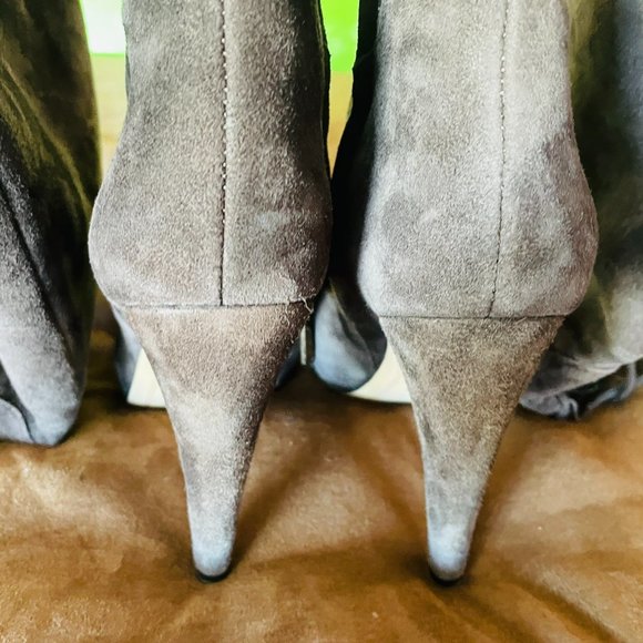 SAM EDELMAN KAYLA OVER THE KNEE BOOT SUEDE BROWN HEEL PLATFORM - Picture 3 of 5